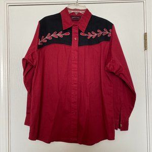 vintage gordon & james western embroidered shirt